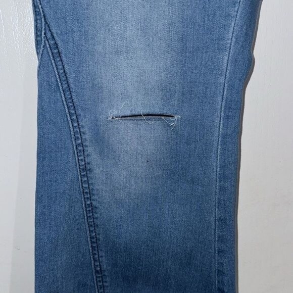 Womens XL Denim Bell-Bottom Jeans With Frayed Hem - Picture 7 of 13